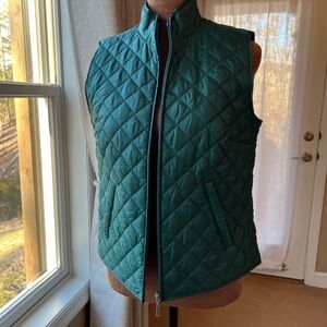 Karen Scott Sport Quilted Vest - Petite Small - Spruce Night Green